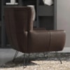 Poltrona Decorativa Malta Pes Ferro Courino TCS 721 MOLL