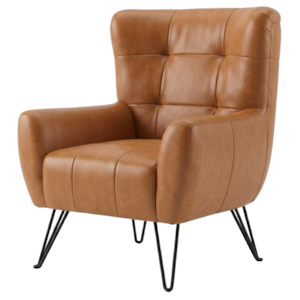 Poltrona Decorativa Malta Pes Ferro Courino TCS 727 MOLL