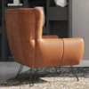 Poltrona Decorativa Malta Pes Ferro Courino TCS 727 MOLL