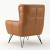 Poltrona Decorativa Malta Pes Ferro Courino TCS 727 MOLL