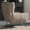Poltrona Decorativa Malta Pes Ferro Courino TCS 729 MOLL