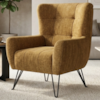 Poltrona Decorativa Malta Pes Ferro Linho Color Trend TCA 219 MOLL