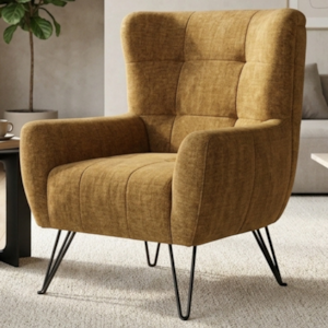 Poltrona Decorativa Malta Pes Ferro Linho Color Trend TCA 219 MOLL
