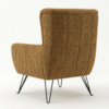 Poltrona Decorativa Malta Pes Ferro Linho Color Trend TCA 219 MOLL