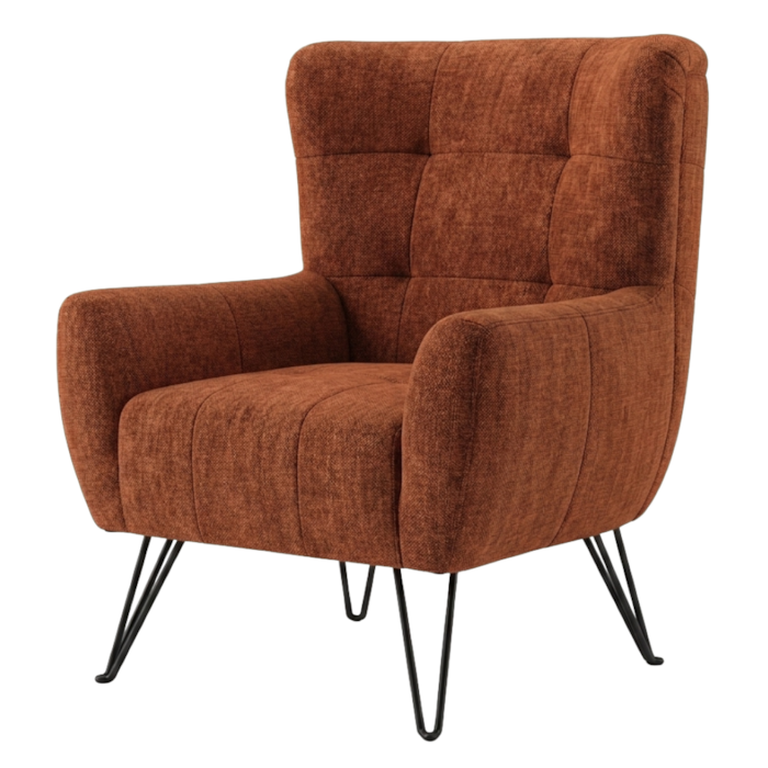 Poltrona Decorativa Malta Pes Ferro Linho Color Trend TCA 303 MOLL