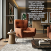Poltrona Decorativa Malta Pes Ferro Linho Color Trend TCA 303 MOLL