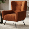 Poltrona Decorativa Malta Pes Ferro Linho Color Trend TCA 303 MOLL