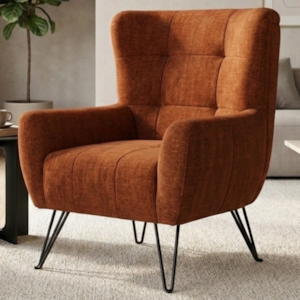 Poltrona Decorativa Malta Pes Ferro Linho Color Trend TCA 303 MOLL
