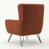 Poltrona Decorativa Malta Pes Ferro Linho Color Trend TCA 303 MOLL