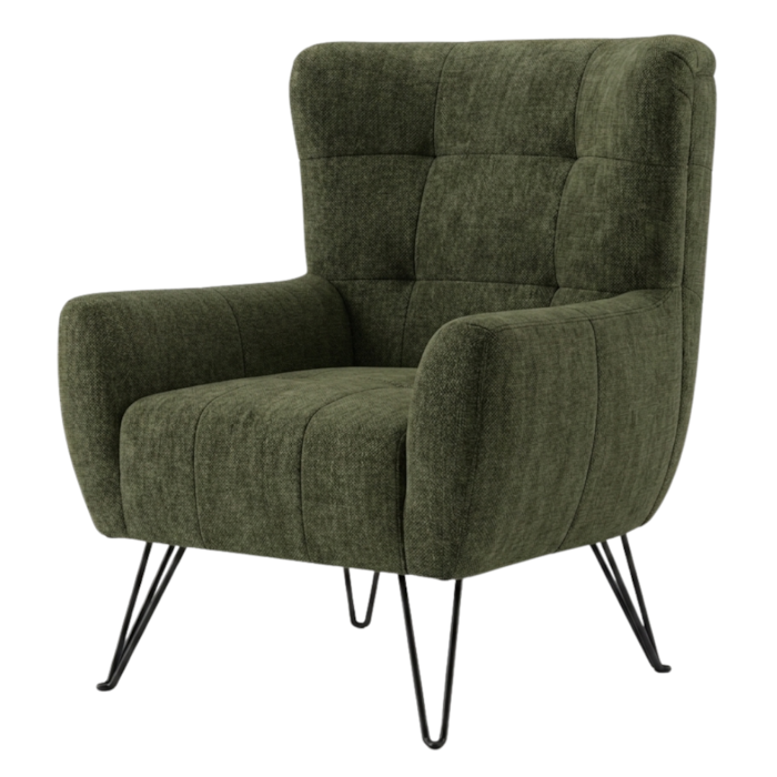 Poltrona Decorativa Malta Pes Ferro Linho Color Trend TCA 307 MOLL