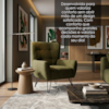 Poltrona Decorativa Malta Pes Ferro Linho Color Trend TCA 307 MOLL