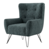 Poltrona Decorativa Malta Pes Ferro Linho TCS 718 MOLL