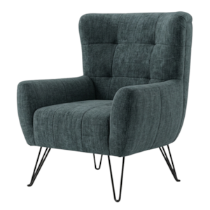 Poltrona Decorativa Malta Pes Ferro Linho TCS 718 MOLL