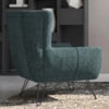 Poltrona Decorativa Malta Pes Ferro Linho TCS 718 MOLL