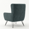 Poltrona Decorativa Malta Pes Ferro Linho TCS 718 MOLL