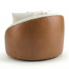 Poltrona Decorativa Maya Base Giratoria Boucle E Courino TCE 1010 TCS 727 MOLL