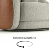 Poltrona Decorativa Maya Base Giratoria Boucle E Courino TCE 1018 TCS 727 MOLL