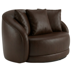 Poltrona Decorativa Maya Base Giratoria Courino TCS 721 MOLL