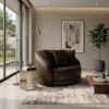Poltrona Decorativa Maya Base Giratoria Courino TCS 721 MOLL