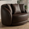 Poltrona Decorativa Maya Base Giratoria Courino TCS 721 MOLL