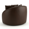 Poltrona Decorativa Maya Base Giratoria Courino TCS 721 MOLL
