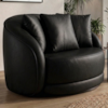Poltrona Decorativa Maya Base Giratoria Courino TCS 724 MOLL