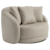 Poltrona Decorativa Maya Base Giratoria Courino TCS 725 MOLL
