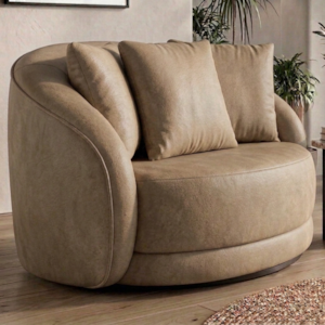 Poltrona Decorativa Maya Base Giratoria Courino TCS 729 MOLL