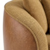 Poltrona Decorativa Maya Base Giratoria Linho Color Trend E Courino TCA 219 TCS 727 MOLL