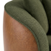 Poltrona Decorativa Maya Base Giratoria Linho Color Trend E Courino TCA 307 TCS 727 MOLL