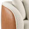Poltrona Decorativa Maya Pes Madeira Boucle E Courino TCE 1010 TCS 727 MOLL