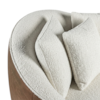 Poltrona Decorativa Maya Pes Madeira Boucle E Courino TCE 1010 TCS 727 MOLL