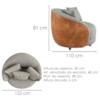Poltrona Decorativa Maya Pes Madeira Boucle E Courino TCE 1018 TCS 727 MOLL