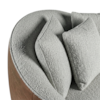 Poltrona Decorativa Maya Pes Madeira Boucle E Courino TCE 1018 TCS 727 MOLL