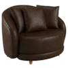 Poltrona Decorativa Maya Pes Madeira Courino TCS 721 MOLL