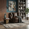 Poltrona Decorativa Maya Pes Madeira Courino TCS 721 MOLL