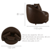 Poltrona Decorativa Maya Pes Madeira Courino TCS 721 MOLL