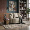 Poltrona Decorativa Maya Pes Madeira Courino TCS 725 MOLL