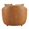 Poltrona Decorativa Maya Pes Madeira Linho Color Trend E Courino TCA 219 TCS 727 MOLL
