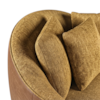 Poltrona Decorativa Maya Pes Madeira Linho Color Trend E Courino TCA 219 TCS 727 MOLL