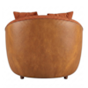 Poltrona Decorativa Maya Pes Madeira Linho Color Trend E Courino TCA 303 TCS 727 MOLL