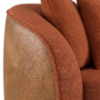 Poltrona Decorativa Maya Pes Madeira Linho Color Trend E Courino TCA 303 TCS 727 MOLL