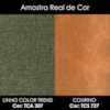 Poltrona Decorativa Maya Pes Madeira Linho Color Trend E Courino TCA 307 TCS 727 MOLL