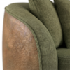 Poltrona Decorativa Maya Pes Madeira Linho Color Trend E Courino TCA 307 TCS 727 MOLL