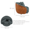 Poltrona Decorativa Maya Pes Madeira Linho E Courino TCS 718 TCS 727 MOLL