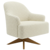 Poltrona Decorativa Naomi Base Giratoria Boucle TCE 1010 MOLL