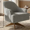 Poltrona Decorativa Naomi Base Giratoria Boucle TCE 1018 MOLL
