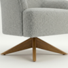 Poltrona Decorativa Naomi Base Giratoria Boucle TCE 1018 MOLL