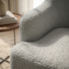 Poltrona Decorativa Naomi Base Giratoria Boucle TCE 1018 MOLL