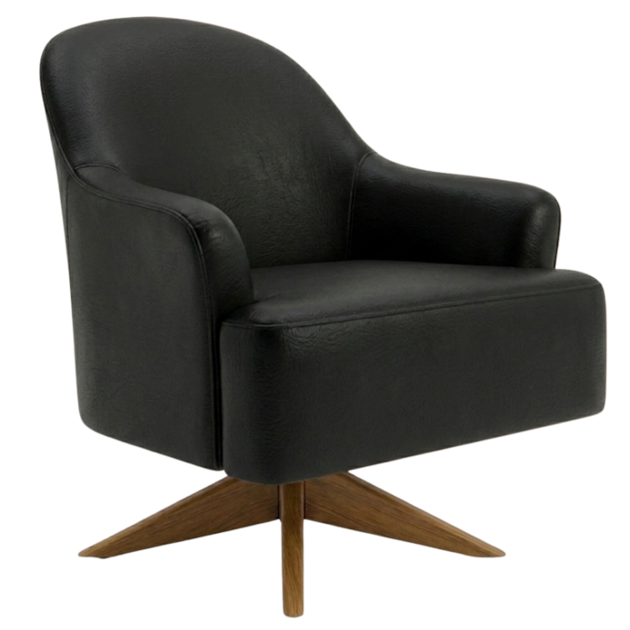 Poltrona Decorativa Naomi Base Giratoria Courino TCS 724 MOLL
